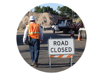 Road Closed sign